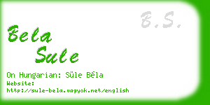 bela sule business card